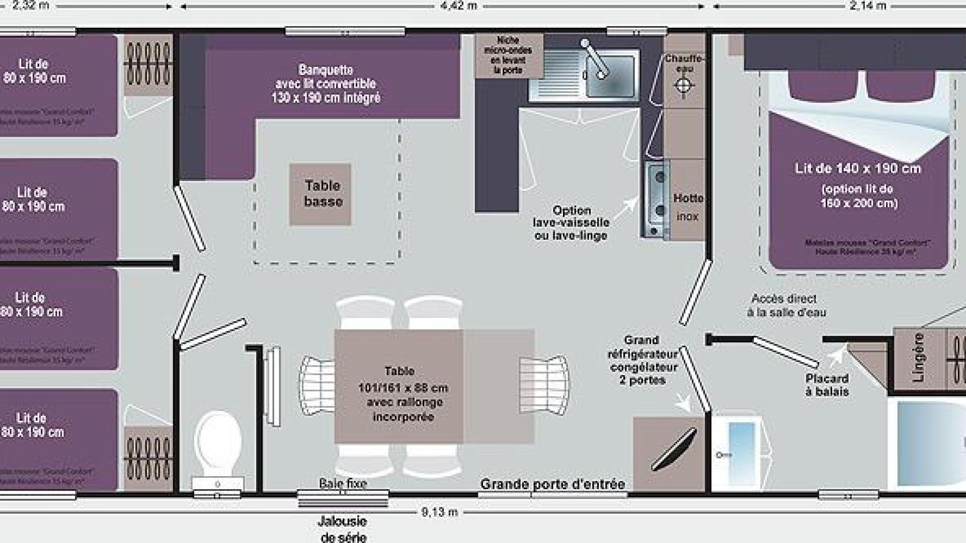 Chalet für 4 bis 6 Personen (Comfort)