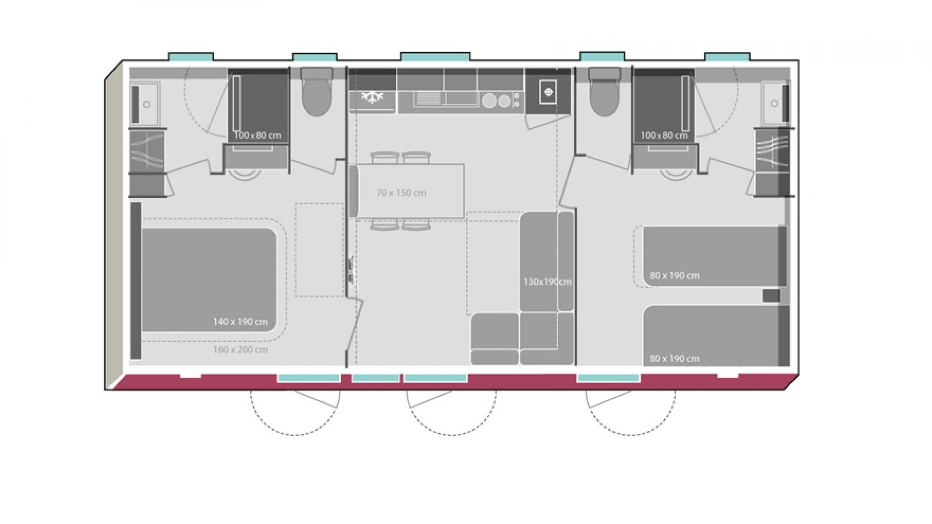 Chalet für 4 Personen (Deluxe)